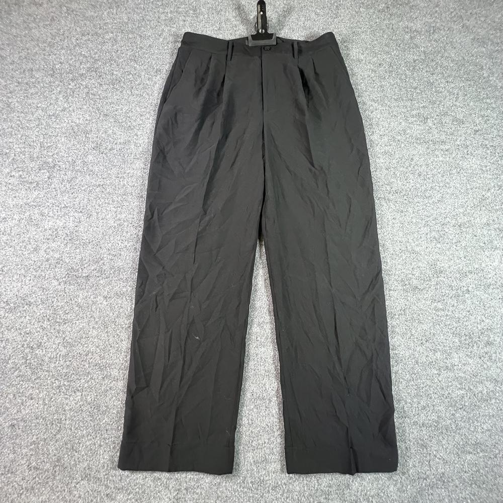 Lauren Ralph Lauren Dress Pant Women's 14 Black Straight Pleated Preppy Business